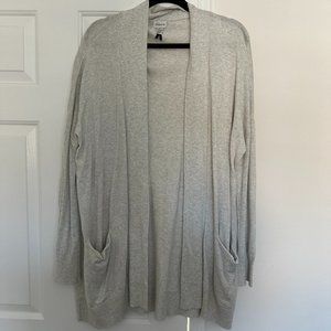 DYNAMITE Beige Open-Front Long Cardigan